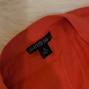 Lafayette 148 New York Vibrant Orange Knit Top
